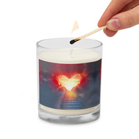 Glass jar soy wax candle- LOVE - Thumbnail 1