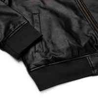 Leather Bomber Jacket - Thumbnail 4