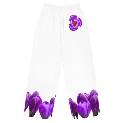 All-over print unisex wide-leg pants