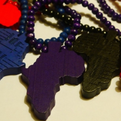 Africa map necklace