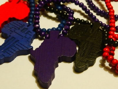 Africa map necklace