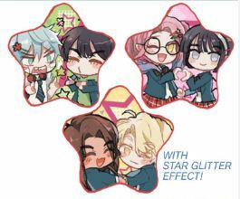 Alien Stage ALNST Alienstage Star Shaped School Badge Buttons