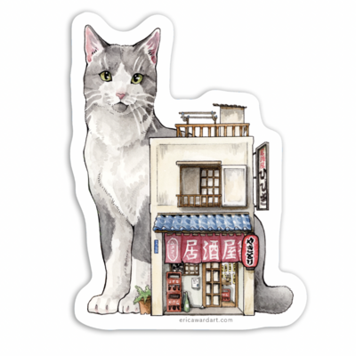 Cat sticker "izakaya" 