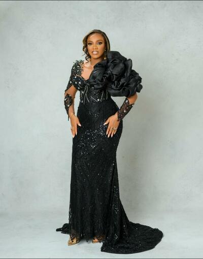 Black Mermaid Prom Dress Beaded Sequined Lace Evening Formal Party Second Reception 50th Birthday Engagement Gowns Dresses