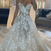 Lace Wedding Dress, Tulle Wedding Dress Bridal Gown - Thumbnail 1