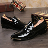 Pointed shoes for men slip-on hairstylist fashion shoes - Thumbnail 1