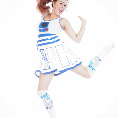 R2d2 thigh high socks