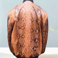 Brown Bomber Leather Jacket - Thumbnail 1