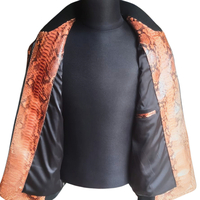 Brown Bomber Leather Jacket - Thumbnail 2