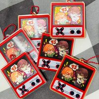 Bungo Stray Dogs BSD Soukoku Dazai Chuuya Lenticular Keychain and Carabiners - Thumbnail 1