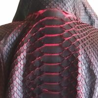 Snakeskin Biker Leather Jacket - Thumbnail 2