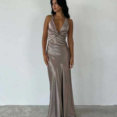 Charming v neck long backless prom dresses