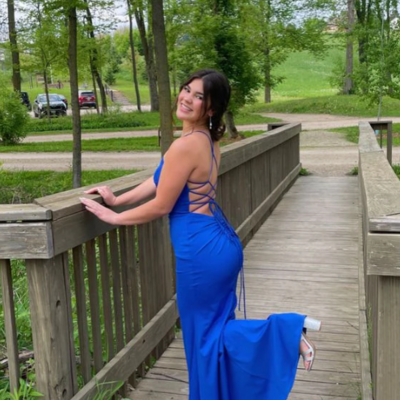Mermaid royal blue backless stain prom dress 