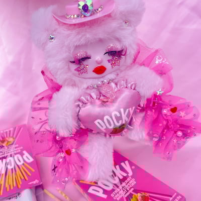 Pink pocky club bag charm