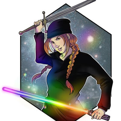 Armed and sassy sticker