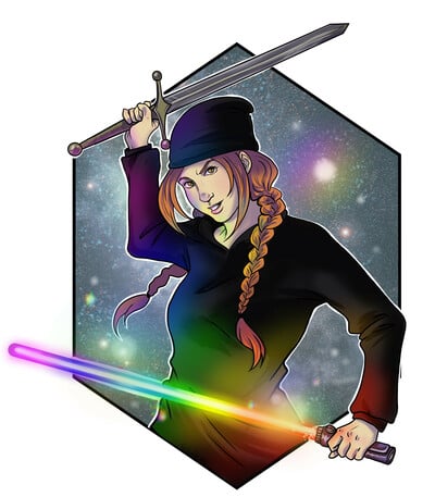 Armed and sassy sticker