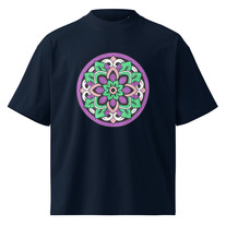 Ficto Romantic Mandala Unisex organic oversized high neck t-shirt
