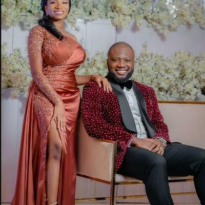 One shoulder mermaid prom dresses lace beaded high split evening formal party second reception bridesmaid gowns dress