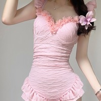 Romantic Ruffle One-Piece Swimsuit - Thumbnail 3