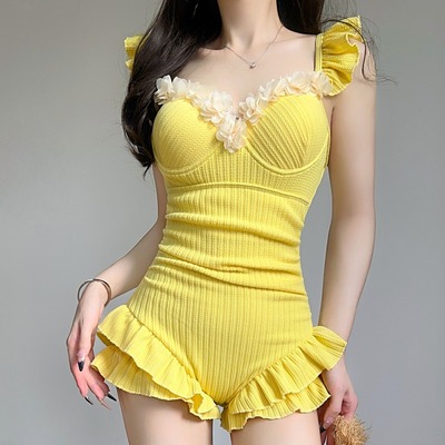 Romantic Ruffle One-Piece Swimsuit
