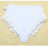 2pcs White Ruffle Bikini Set - Thumbnail 7