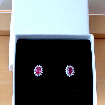925 ruby (lab created) earrings/925 silver ruby stud earrings/ruby jewellery/ruby jewelry/red ruby earrings/925ruby earrings/july birthstone