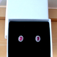 925 Ruby (Lab Created) Earrings/925 Silver Ruby Stud Earrings/Ruby Jewellery/Ruby Jewelry/Red Ruby Earrings/925Ruby Earrings/July Birthstone - Thumbnail 6