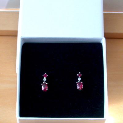 925 ruby (lab created) earrings/925 silver ruby stud earrings/ruby jewellery/ruby jewelry/red ruby earrings/925ruby earrings/july birthstone