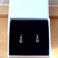 925 Ruby (Lab Created) Earrings/925 Silver Ruby Stud Earrings/Ruby Jewellery/Ruby Jewelry/Red Ruby Earrings/925Ruby Earrings/July Birthstone - Thumbnail 7