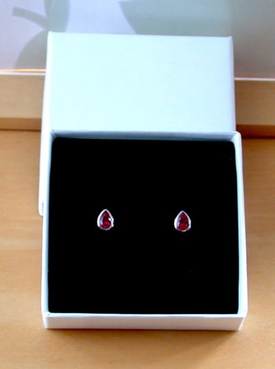 925 Ruby (Lab Created) Earrings/925 Silver Ruby Stud Earrings/Ruby Jewellery/Ruby Jewelry/Red Ruby Earrings/925Ruby Earrings/July Birthstone