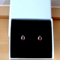 925 Ruby (Lab Created) Earrings/925 Silver Ruby Stud Earrings/Ruby Jewellery/Ruby Jewelry/Red Ruby Earrings/925Ruby Earrings/July Birthstone - Thumbnail 7