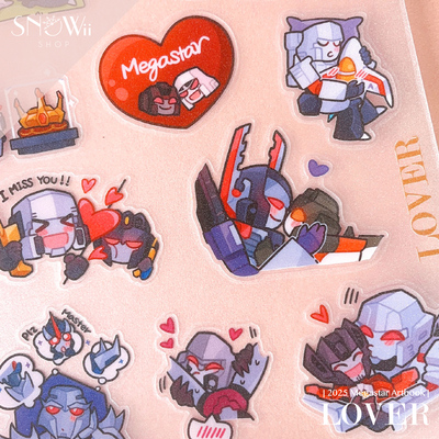 Megastar sticker sheet