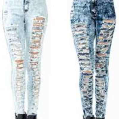 Stevie distressed high-waisted jeans