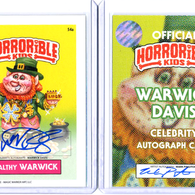Horrorible kids warwick davis - celebrity auto card