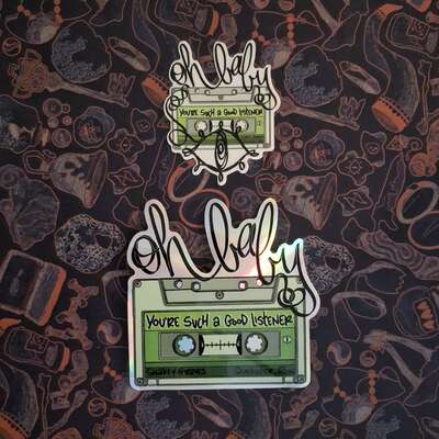 Shakey graves good listener holo sticker