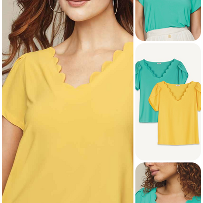 Petal sleeve top - final sale