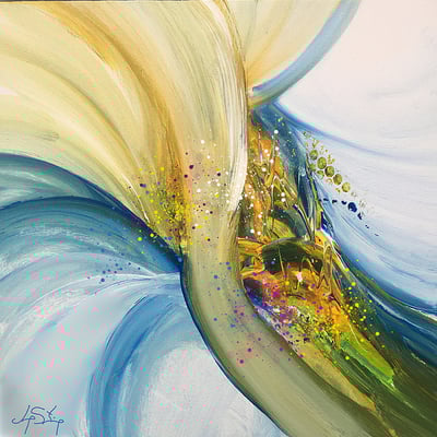 Party on abstract art print