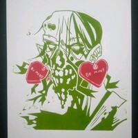 BE MINE Linocut Print - Thumbnail 1