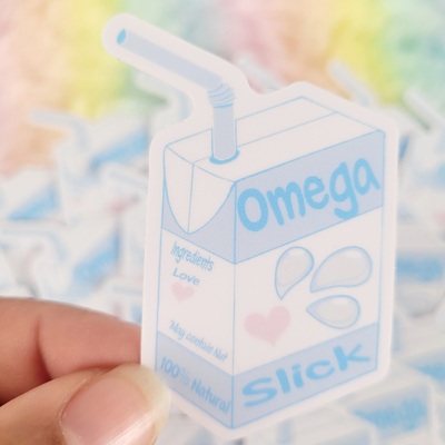 Omega slick sticker | omegaverse | fanfiction merch