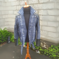 Biker Leather Jacket - Thumbnail 2