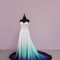 Ombre Wedding Dress, Sweetheart Wedding Gown Bridal Dress，1958 - Thumbnail 1