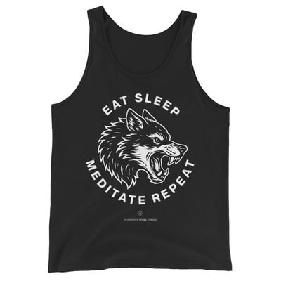 Eat sleep meditate repeat mens tank top  yoga and fitness tank