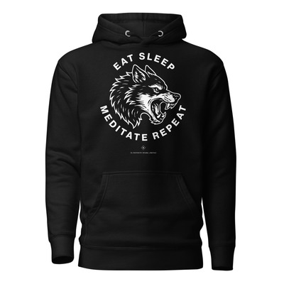 Eat sleep meditate repeat unisex hoodie  spiritual graphic pullover