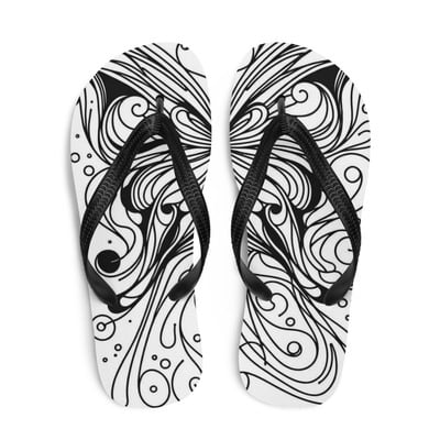 Butterfly frabic. flip-flops