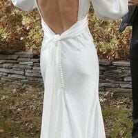 Silk Wedding Dress, Sexy Backless Bridal Gown - Thumbnail 2