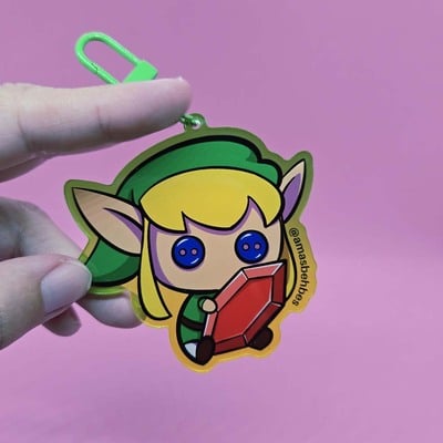 Tloz link acrylic keychain