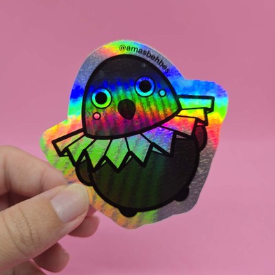 Lads grumpy crow sticker