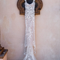 Floral Lace Wedding Dress, Sexy Bridal Dress Bridal Gown - Thumbnail 3