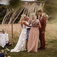 Beautiful Boho Lace Wedding Dress, Sexy Flowers Bridal Dress Bridal Gown - Thumbnail 2