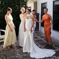 Sexy Satin Wedding Dress, Satin Bridal Dress Bridal Gown - Thumbnail 1